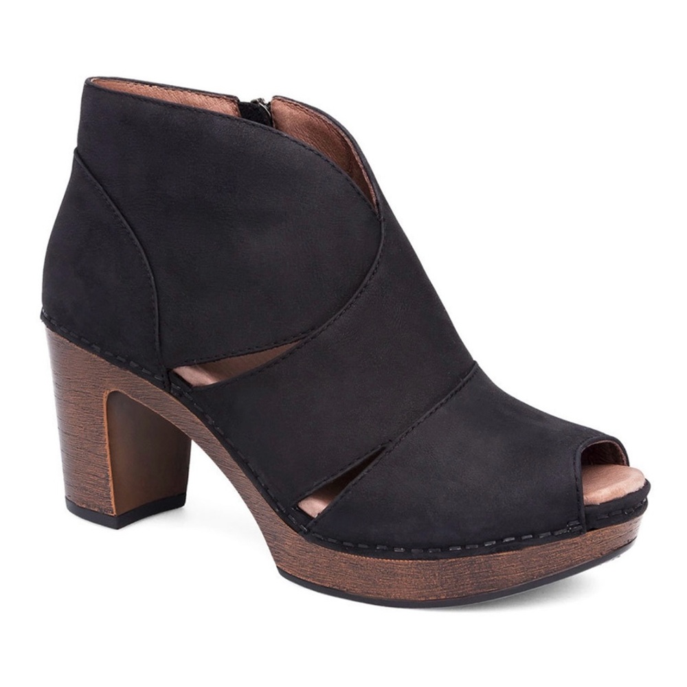 Dansko | Women's Delphina Peep Toe Bootie 37 New